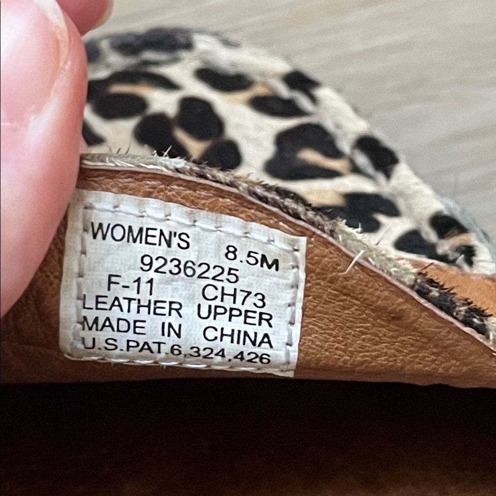 Sperry Topsider Pony Hair Leopard Print Leather Chunky Sole Loafers - Picture 5 of 7